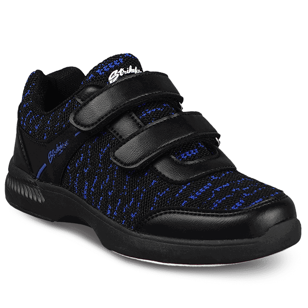 KR Strikeforce Youth Flyer Mesh Lite Velcro Black Royal Bowling Shoes - BowlersParadise.com