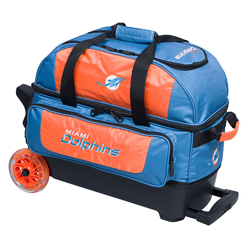 KR Strikeforce NFL Double Roller Miami Dolphins Bowling Bag