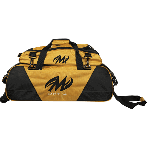Motiv Ballistix Triple Tote Gold Shoe Bag Bundle - BowlersParadise.com