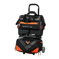 Motiv Vault 4 Ball Roller Black Orange Bowling Bag - BowlersParadise.com