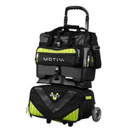 Motiv Vault 4 Ball Roller Grey Lime Bowling Bag - BowlersParadise.com