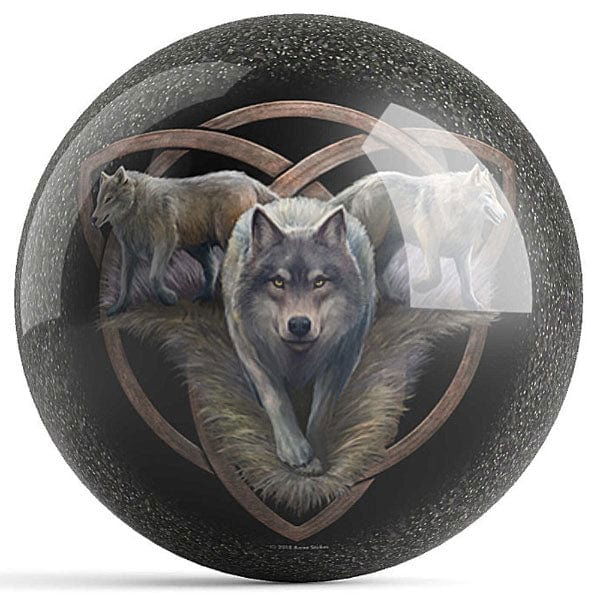 Ontheballbowling Wolf Trio/Night Forest Bowling Ball By Anne Stokes - BowlersParadise.com