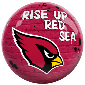 OnTheBallBowling NFL Graffiti Arizona Cardinals Undrilled Polyester Bowling Ball
