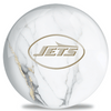 OnTheBallBowling NFL White Marble New York Jets Bowling Ball