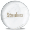 OnTheBallBowling NFL White Marble Pittsburgh Steelers Bowling Ball