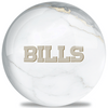 OnTheBallBowling NFL White Marble Buffalo Bills Bowling Ball