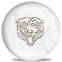 OnTheBallBowling NFL White Marble Chicago Bears Bowling Ball