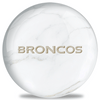 OnTheBallBowling NFL White Marble Denver Broncos Bowling Ball