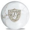 OnTheBallBowling White Marble NFL Las Vegas Raiders Bowling Ball