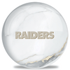 OnTheBallBowling White Marble NFL Las Vegas Raiders Bowling Ball