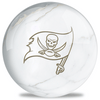 OnTheBallBowling NFL White Marble Tampa Bay Buccaneers Bowling Ball