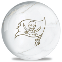 OnTheBallBowling NFL White Marble Tampa Bay Buccaneers Bowling Ball