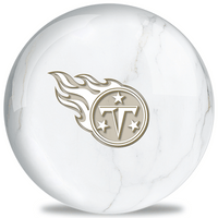 OnTheBallBowling NFL White Marble Tennessee Titans Bowling Ball