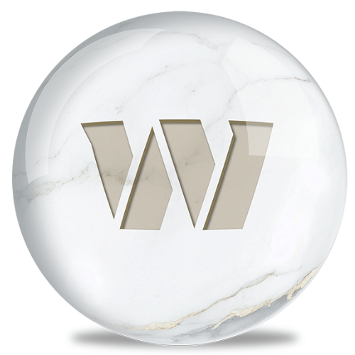 OnTheBallBowling White Marble NFL Washington Commanders Bowling Ball