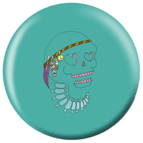 OnTheBallBowling Angel Szafranko Design Peace Skull Bowling Ball - BowlersParadise.com
