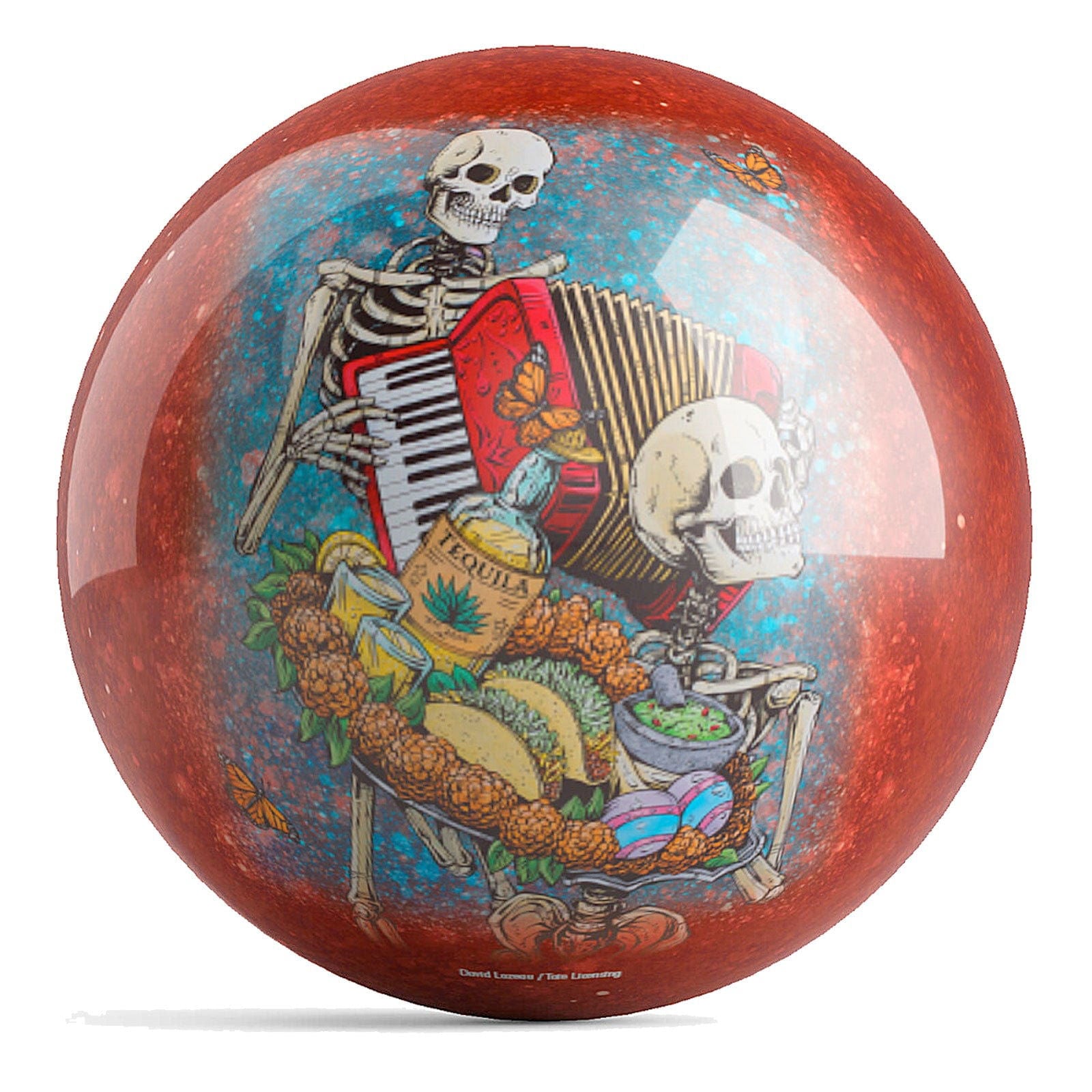 OnTheBallBowling Day of the Dead Celebration Ball Bowling Ball by David Lozeau - BowlersParadise.com