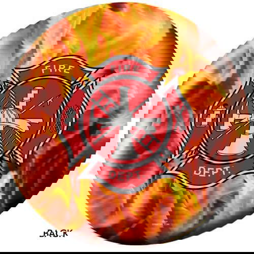 OnTheBallBowling Fire Dept Yellow Fire Bowling Ball - BowlersParadise.com