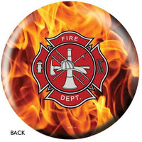OnTheBallBowling Fire Dept Yellow Fire Bowling Ball - BowlersParadise.com