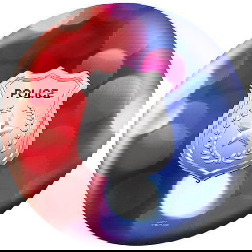 OnTheBallBowling Police Dept Red-Blue Lights Bowling Ball - BowlersParadise.com