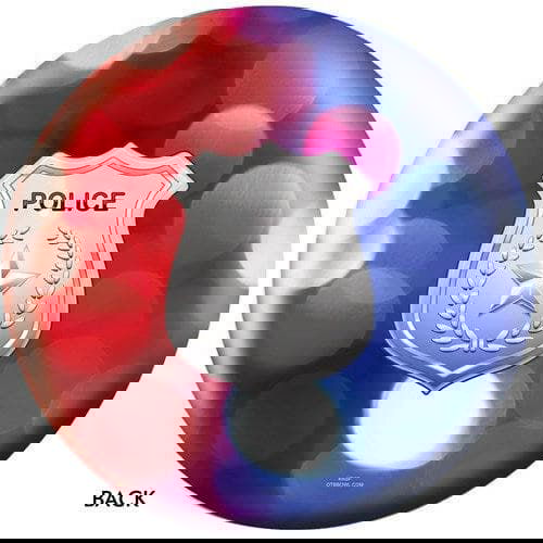 OnTheBallBowling Police Dept Red-Blue Lights Bowling Ball - BowlersParadise.com