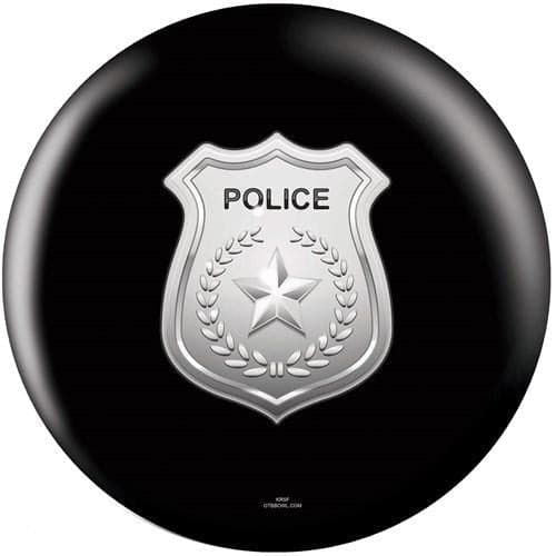 OnTheBallBowling Police Dept Shield Black Bowling Ball - BowlersParadise.com