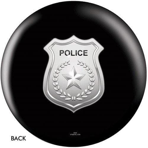 OnTheBallBowling Police Dept Shield Black Bowling Ball - BowlersParadise.com