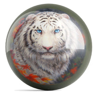 OnTheBallBowling White Tiger Watching You Ball Bowling Ball by Kayomi Harai - BowlersParadise.com
