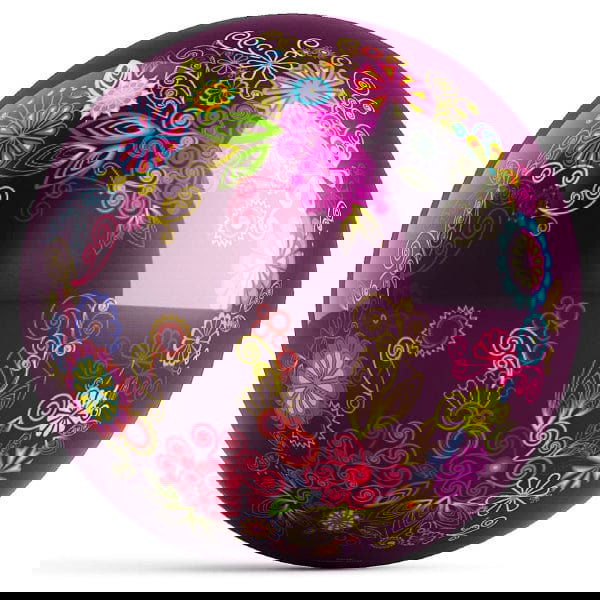 Ontheballbowling Abstract Flowers Bowling Ball by Valentina Georgieva - BowlersParadise.com
