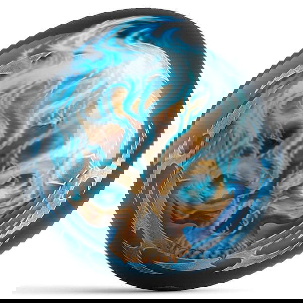 Ontheballbowling Flaming Blue Skull Bowling Ball by Michael Graham - BowlersParadise.com