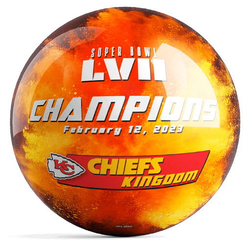 Ontheballbowling KC Chiefs SB LVII Championship Bowling Ball - BowlersParadise.com
