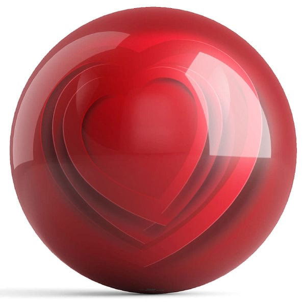 Ontheballbowling Love Hearts Bowling Ball by Valentina Georgieva - BowlersParadise.com
