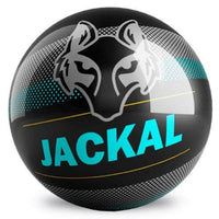 Ontheballbowling Motiv Jackal Pixel Black Aqua Spare Bowling Ball - BowlersParadise.com