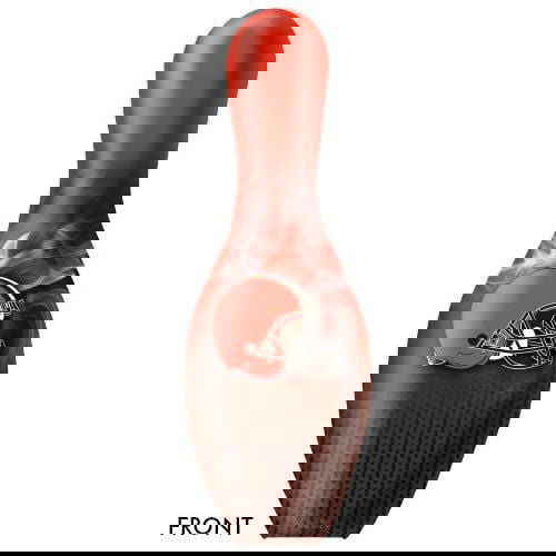 Ontheballbowling NFL on Fire Pin Cleveland Browns Bowling Pin - BowlersParadise.com