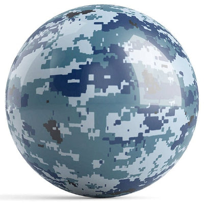 OnTheBallBowling Blue/Grey Camouflage Bowling Ball