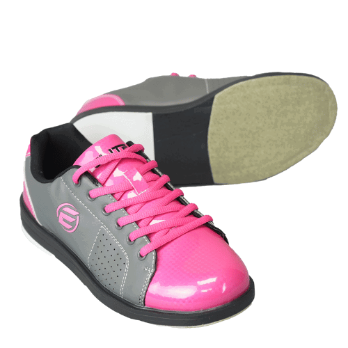 ELITE Women s Classic Grey Pink Bowling Shoes Bowling Shoes For Sale