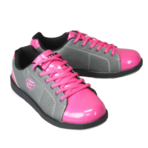 ELITE Women s Classic Grey Pink Bowling Shoes Bowling Shoes For Sale