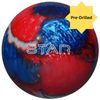 PRE-DRILLED ELITE Star Red White Blue Bowling Ball