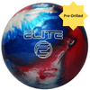 PRE-DRILLED ELITE Star Red White Blue Bowling Ball