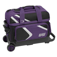 BSI Dash Double Roller Black/Purple Bowling Bag - BowlersParadise.com