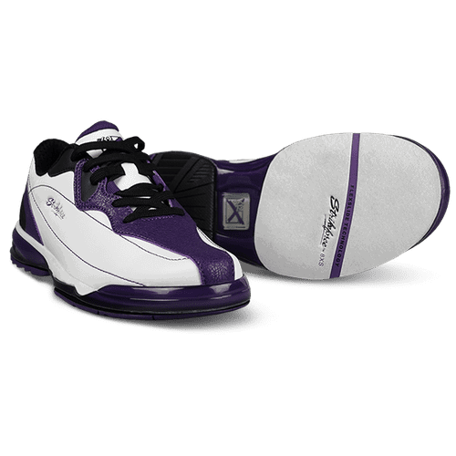 KR Strikeforce Womens Dream White/Purple Right Hand High Performance Bowling Shoes - BowlersParadise.com