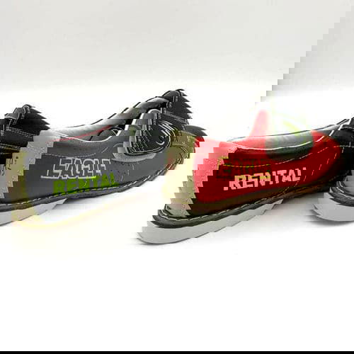 Eagle Men's Black/Red Hook and Loop Rental Bowling Shoes - BowlersParadise.com