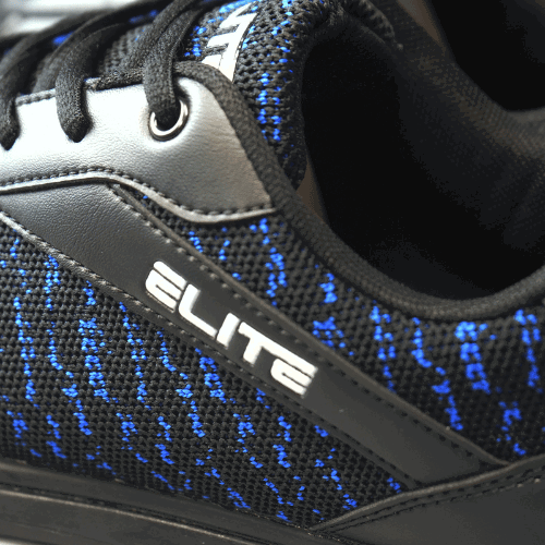 ELITE Men's Pinnacle Black/Royal Athletic Lace Up Bowling Shoes with Universal Sliding Soles for Right or Left Handed Bowlers - BowlersParadise.com