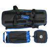 ELITE 3 Ball Slim Triple Tote with Shoe Bag and Access Pouch - Black/Royal Bowling Bag - BowlersParadise.com