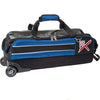 KR Strikeforce Royal Flush 3 Ball Tote Slim Black/Royal Bowling Bag - BowlersParadise.com