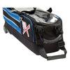 KR Strikeforce Royal Flush 3 Ball Tote Slim Black/Royal Bowling Bag - BowlersParadise.com