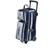 KR Strikeforce Konvoy Triple Ball Roller Navy/Silver Bowling Bag - BowlersParadise.com