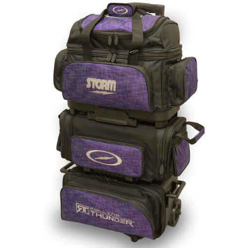 Storm Rolling Thunder 6 Ball Roller Abstract Purple Bowling Bags