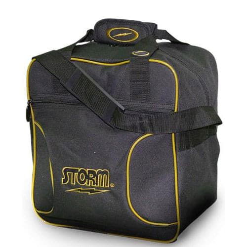Storm 1 Ball Solo Black Gold Bowling Bag - BowlersParadise.com