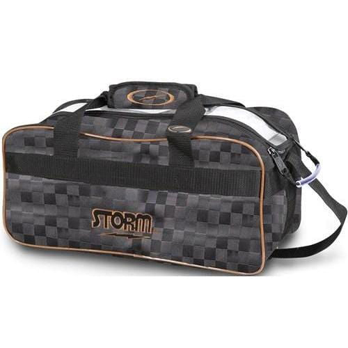 Storm 2 Ball Tote Checkered Black Gold - BowlersParadise.com