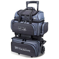 Storm 4 Ball Rolling Thunder Charcoal Plaid Grey Black Bowling Bag - BowlersParadise.com